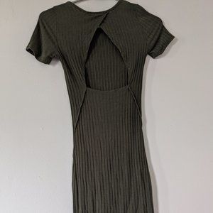 Green short dress xs